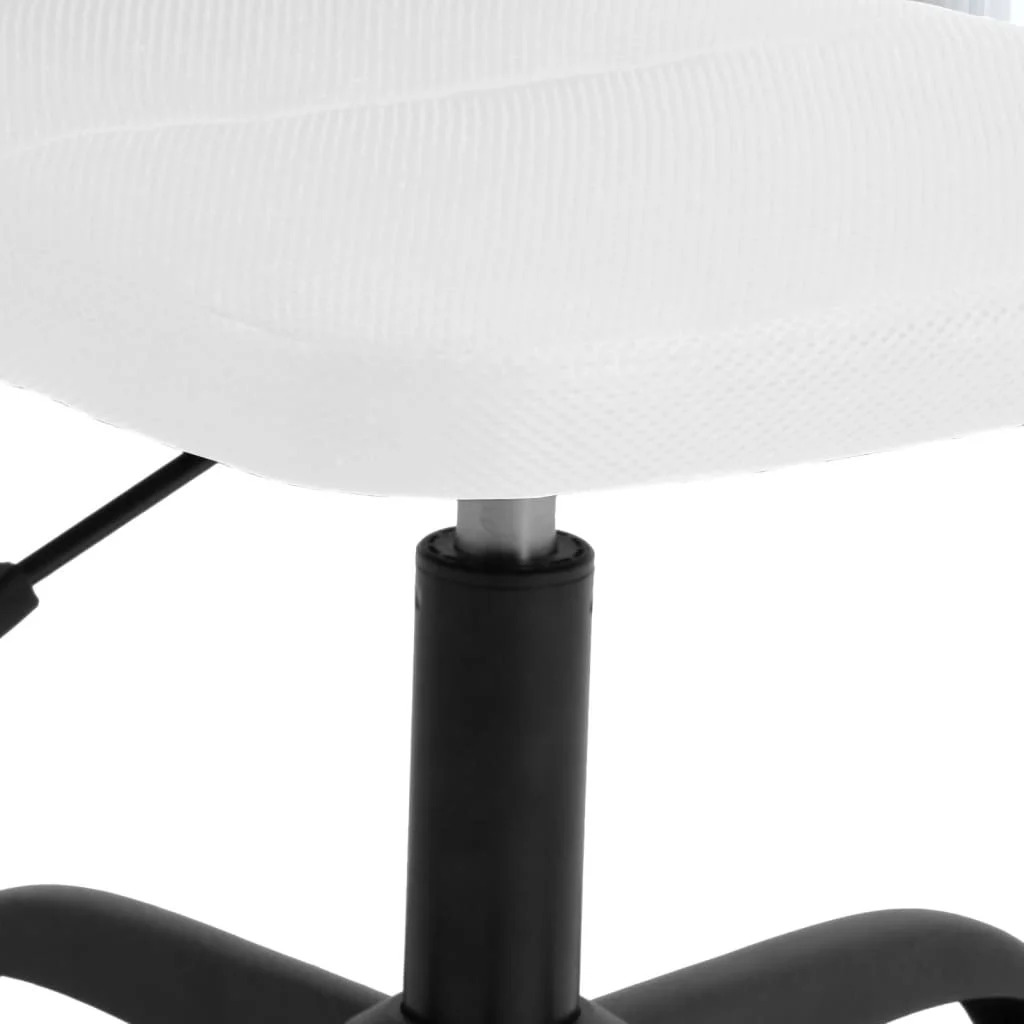 Chaise de bureau réglable en hauteur blanc maille – vue de dessus
