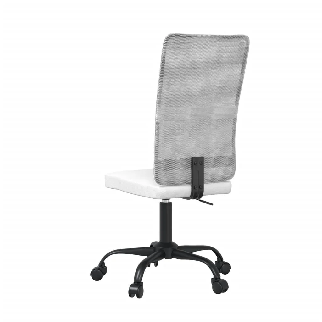 Chaise de bureau réglable en hauteur blanc maille – vue de détail