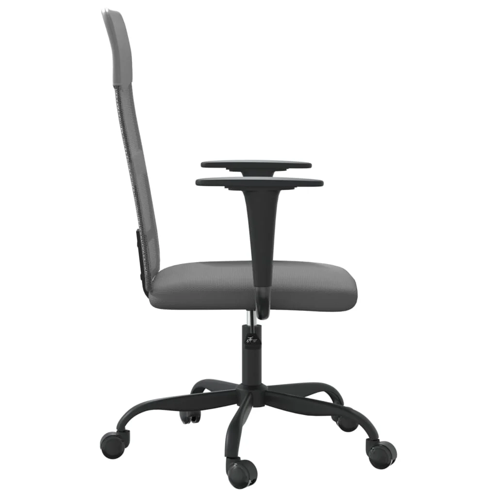 Chaise de bureau réglable en hauteur gris contreplaqué – vue de détail