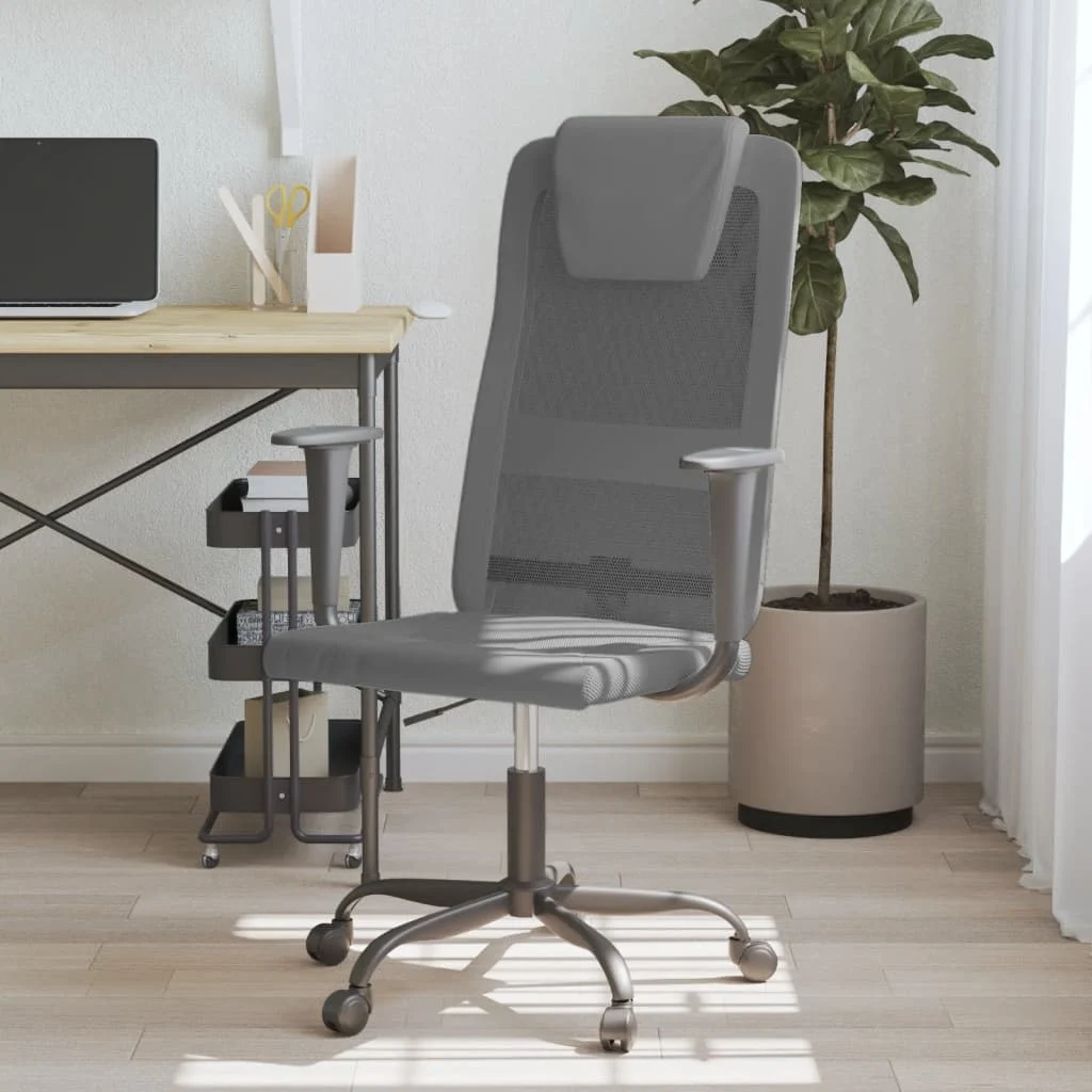 Chaise de bureau réglable en hauteur gris contreplaqué – modèle 2 – vue d’ensemble