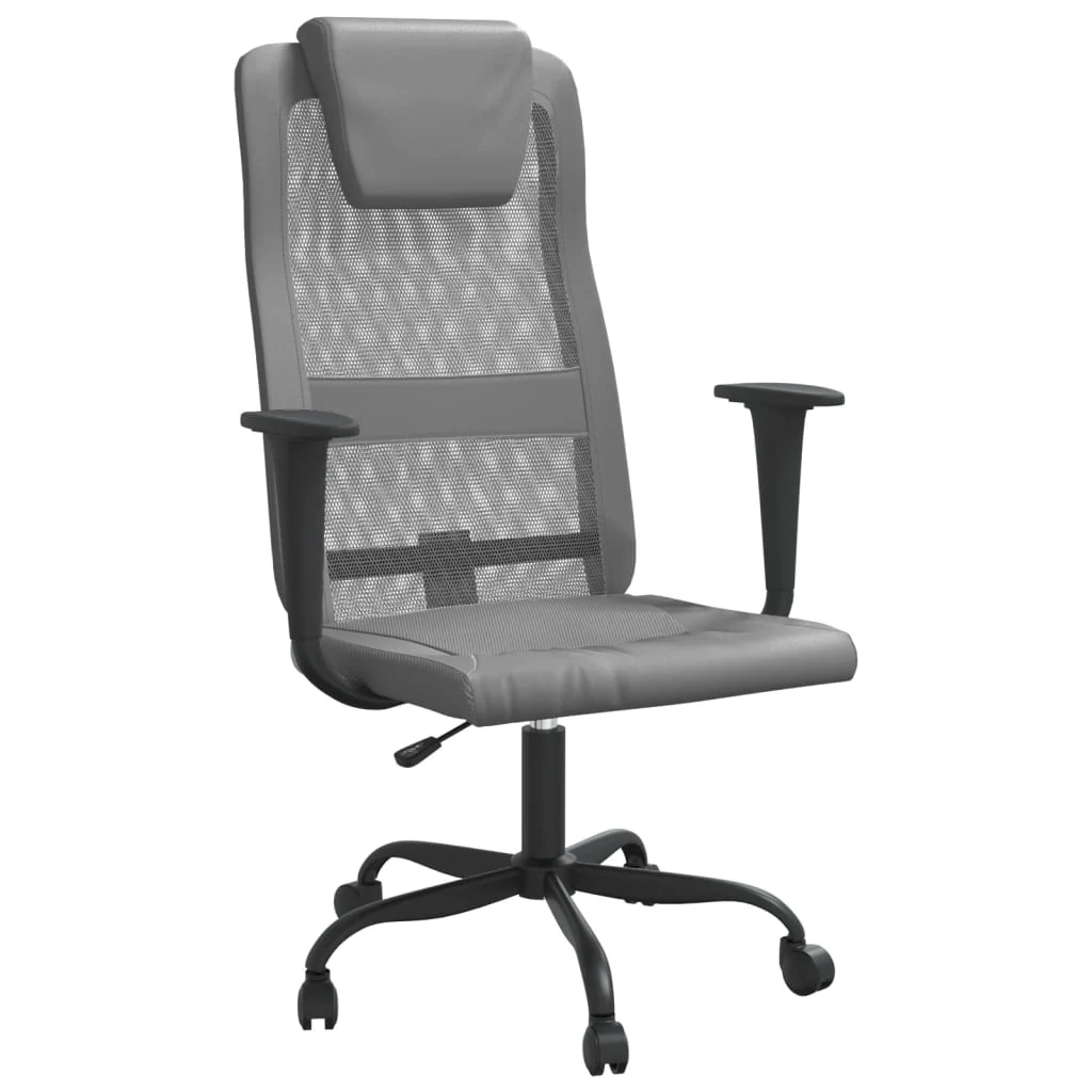 Chaise de bureau réglable en hauteur gris contreplaqué – modèle 2 – vue de face