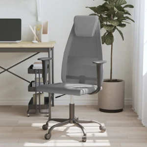 Chaise de bureau réglable en hauteur gris contreplaqué – modèle 3 – vue d’ensemble