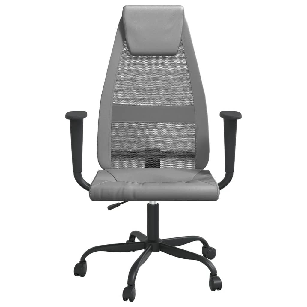 Chaise de bureau réglable en hauteur gris contreplaqué – modèle 3 – vue de côté