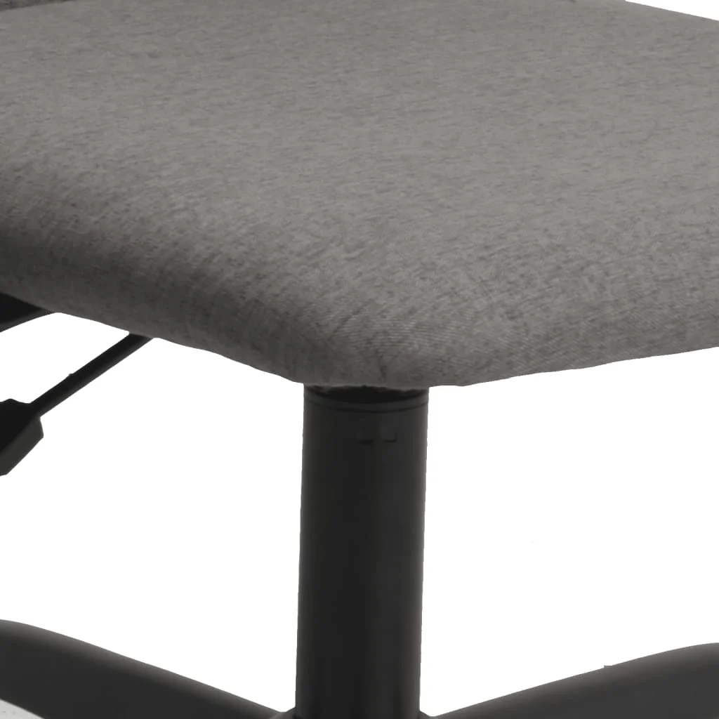 Chaise de bureau réglable en hauteur gris foncé tissu – vue de dessus