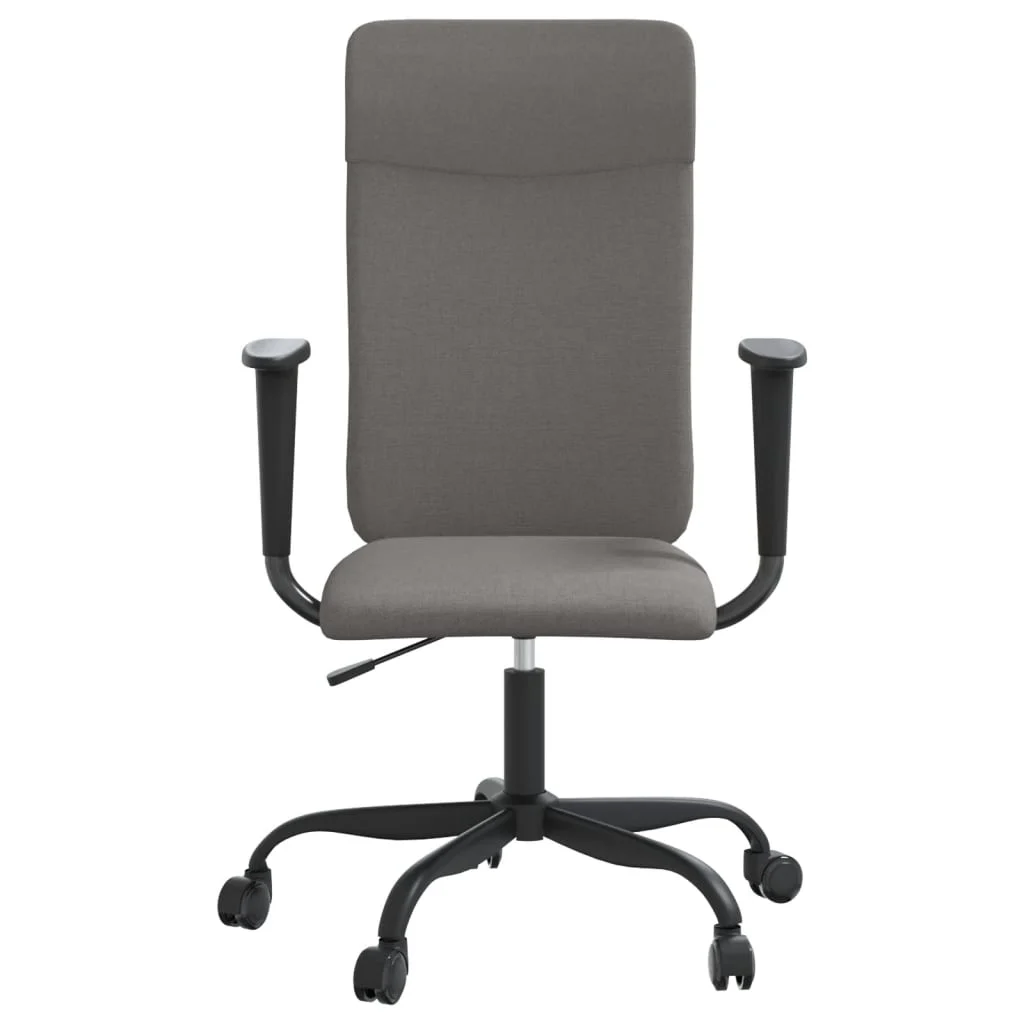 Chaise de bureau réglable en hauteur gris foncé tissu – vue de côté