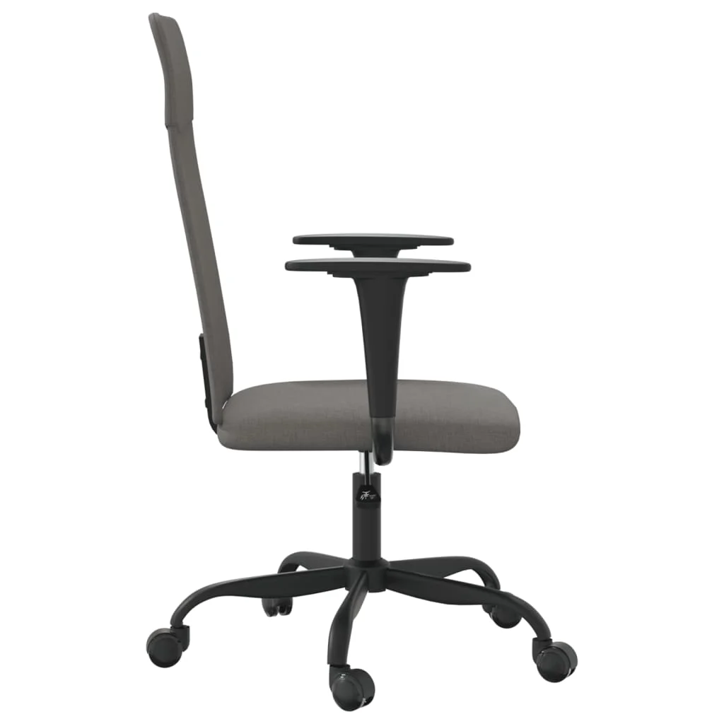 Chaise de bureau réglable en hauteur gris foncé tissu – vue de détail
