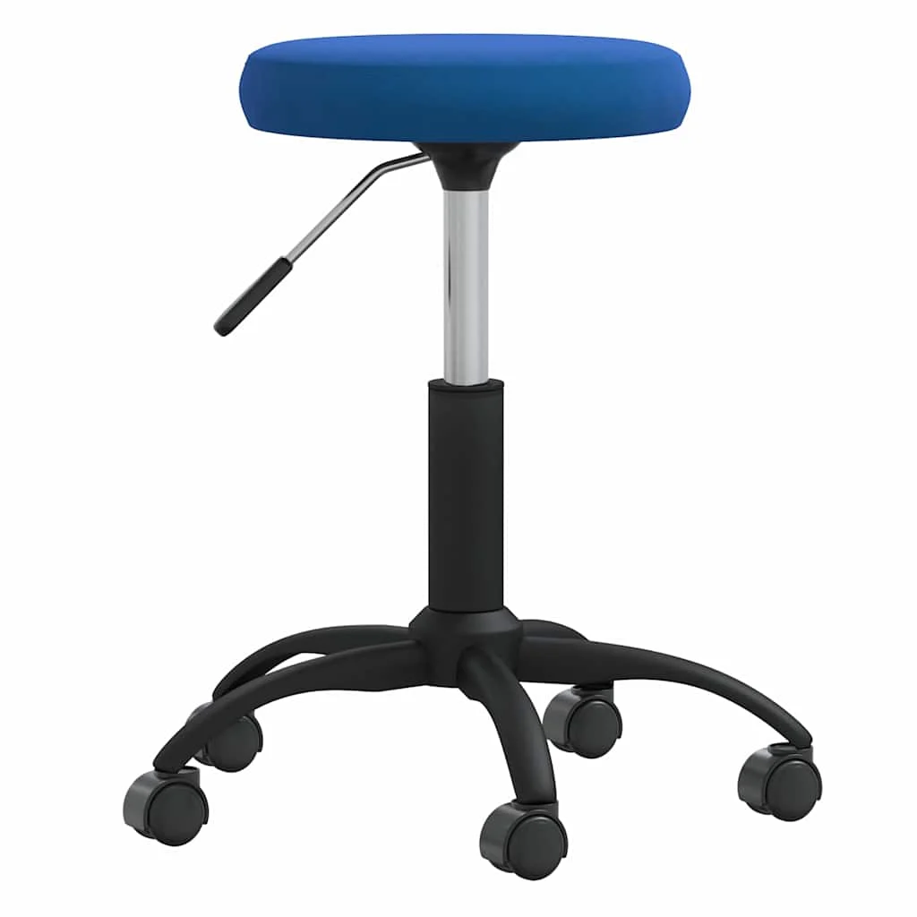 Chaise pivotante de bureau 31 x 54 x 54 cm bleu velours – vue de face