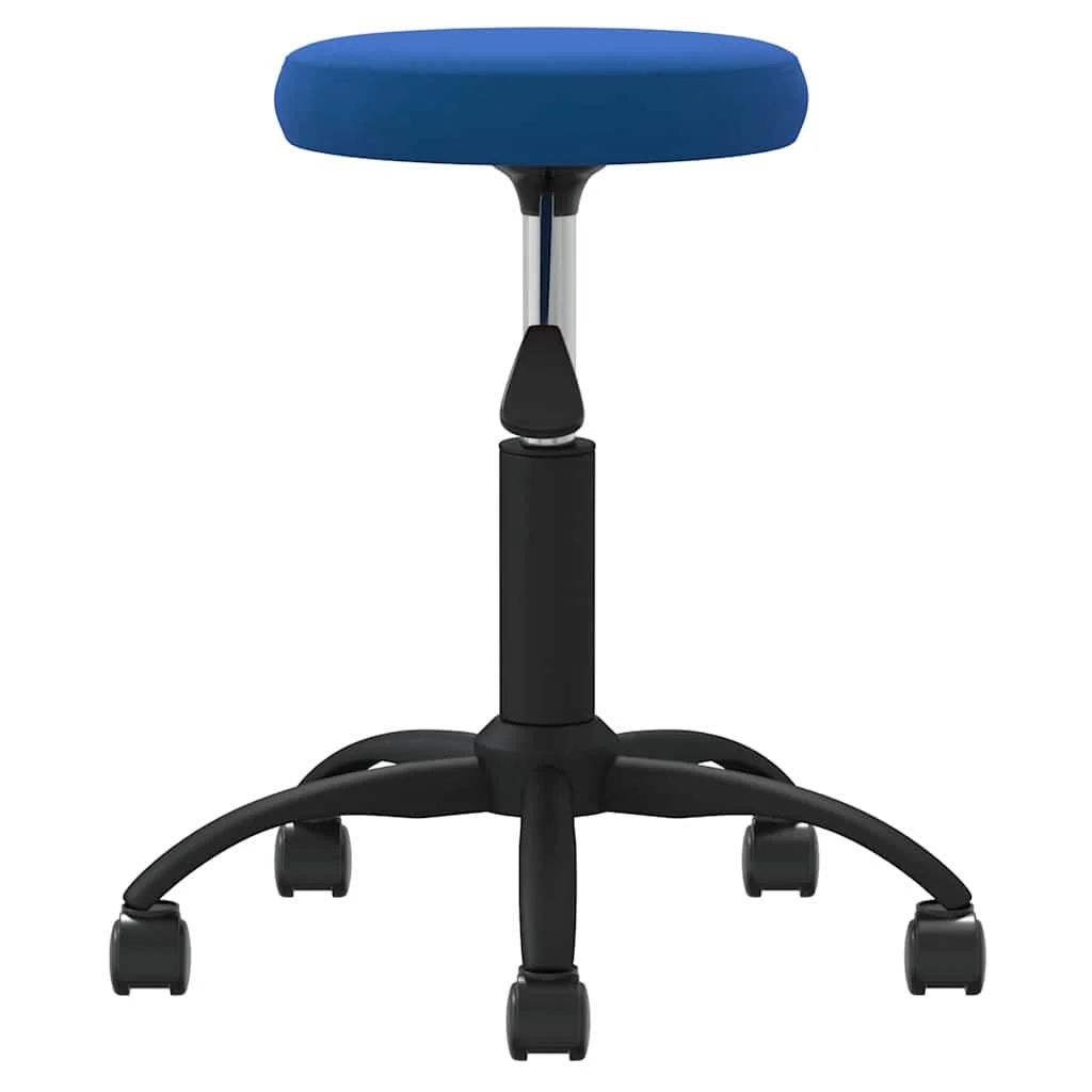 Chaise pivotante de bureau 31 x 54 x 54 cm bleu velours – vue de détail