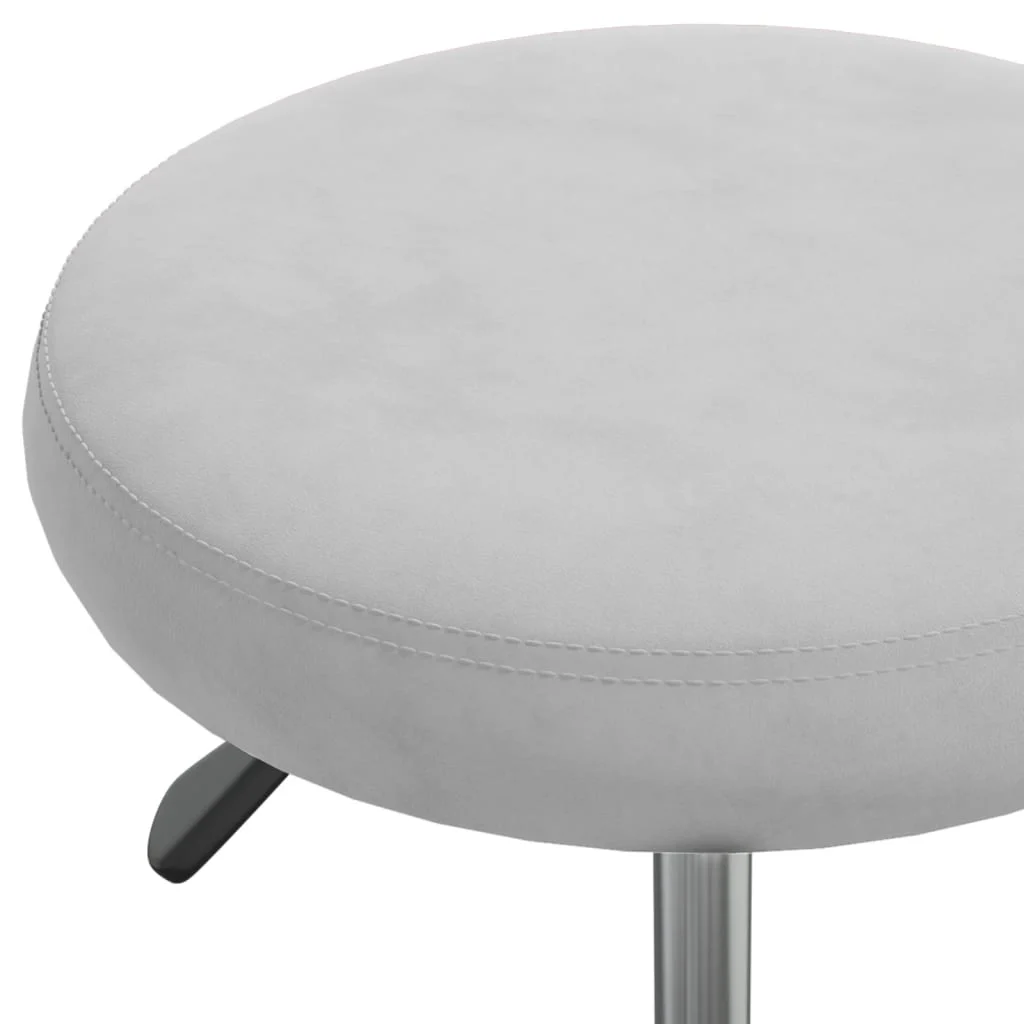 Chaise pivotante de bureau 31 x 54 x 54 cm gris clair velours – vue en situation