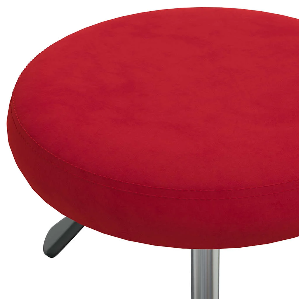 Chaise pivotante de bureau 31 x 54 x 54 cm rouge bordeaux velours – vue en situation