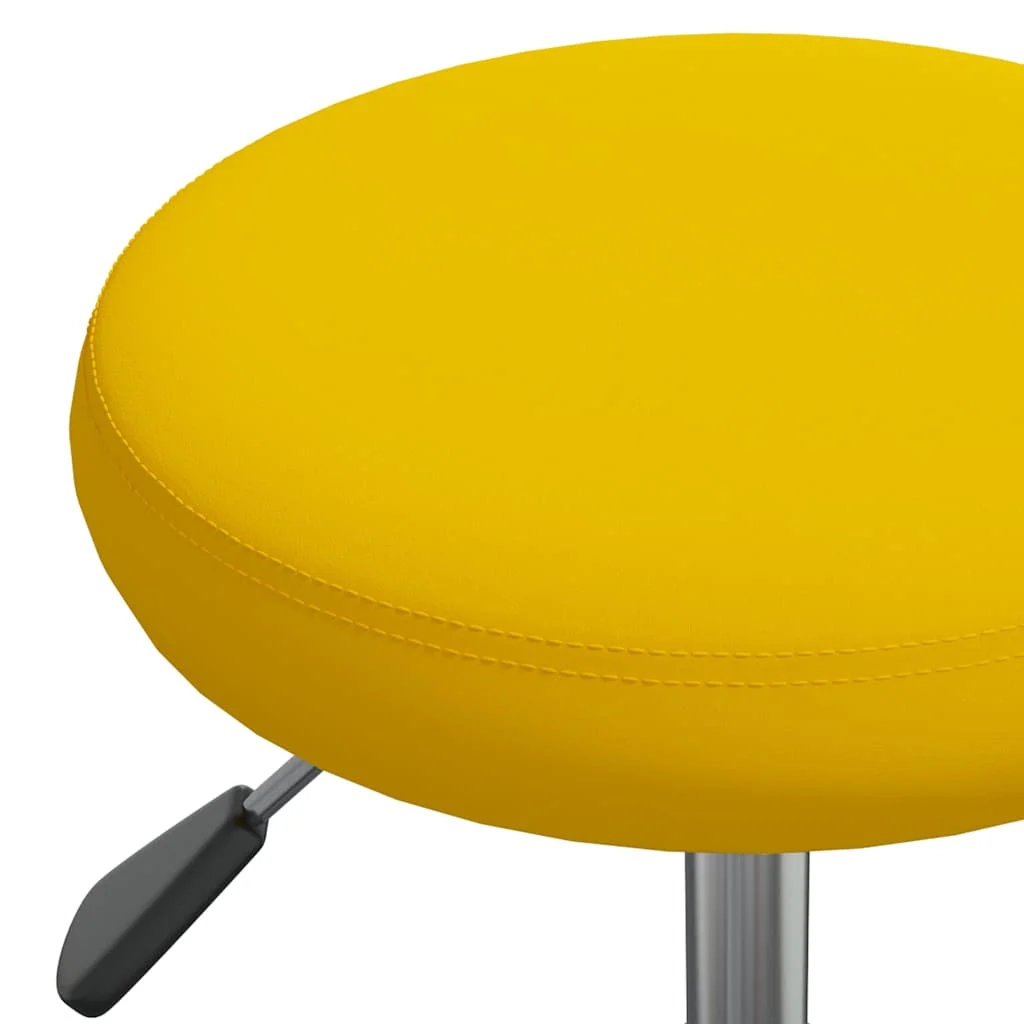 Chaise pivotante de bureau 31 x 54 cm jaune moutarde velours – vue en situation