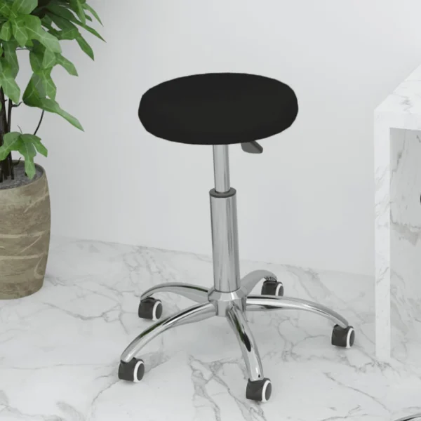 Chaise pivotante de bureau 31 x 54 cm noir similicuir – vue d’ensemble