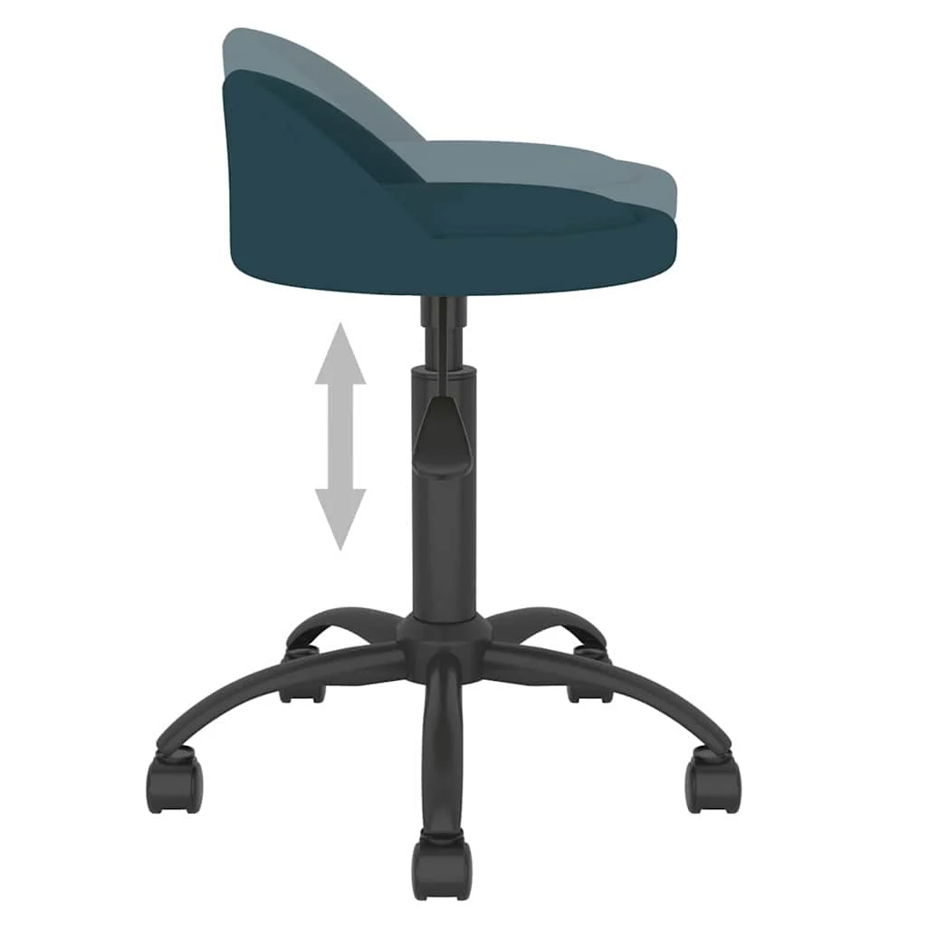 Chaise pivotante de bureau 36 x 38 x 62 cm bleu velours – vue de dessus