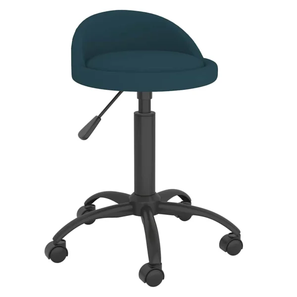 Chaise pivotante de bureau 36 x 38 x 62 cm bleu velours – vue d’ensemble