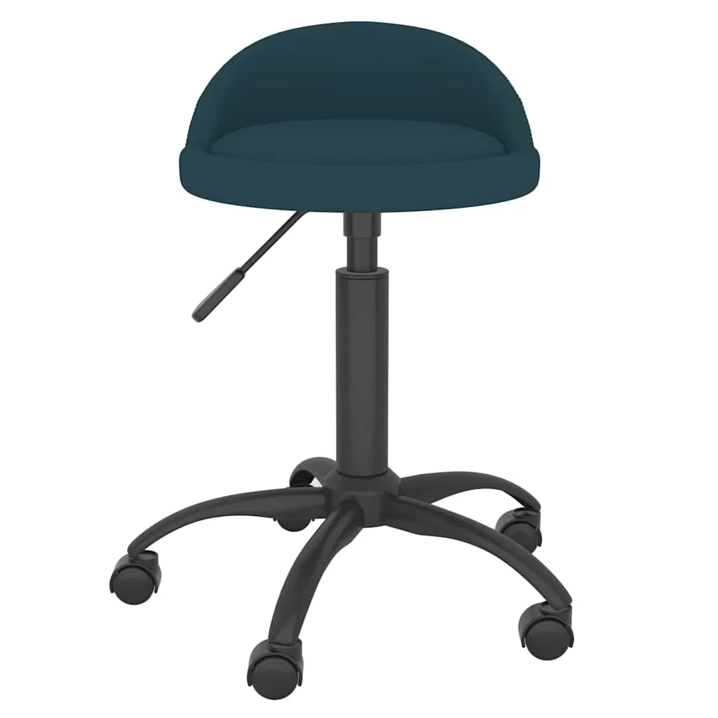 Chaise pivotante de bureau 36 x 38 x 62 cm bleu velours – vue de face