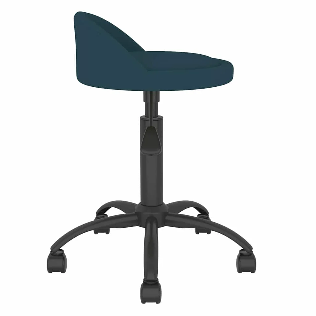 Chaise pivotante de bureau 36 x 38 x 62 cm bleu velours – vue de côté