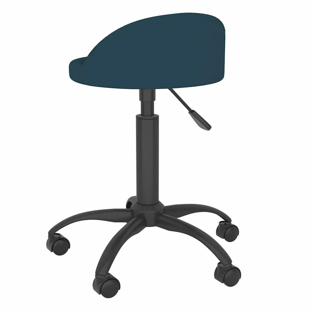 Chaise pivotante de bureau 36 x 38 x 62 cm bleu velours – vue de détail