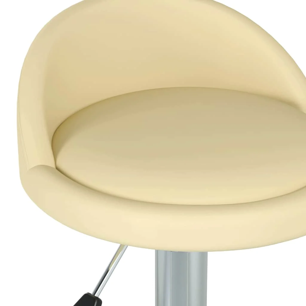 Chaise pivotante de bureau 36 x 38 x 62 cm crème similicuir – vue en situation