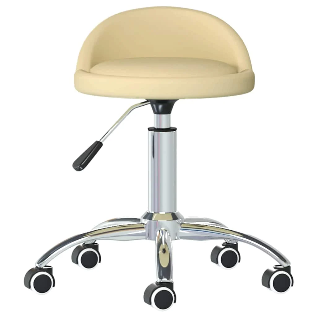 Chaise pivotante de bureau 36 x 38 x 62 cm crème similicuir – vue de face