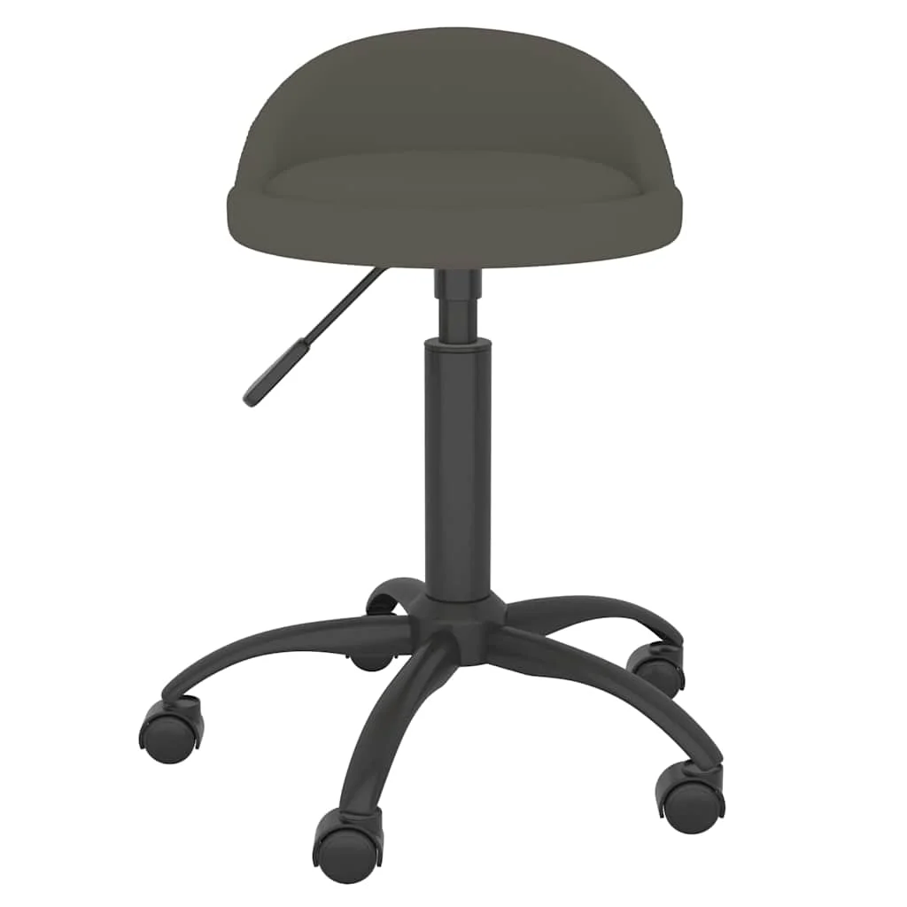Chaise pivotante de bureau 36 x 38 x 62 cm gris foncé velours – vue de face
