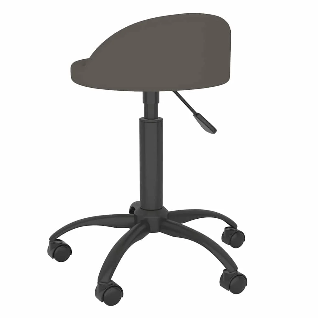 Chaise pivotante de bureau 36 x 38 x 62 cm gris foncé velours – vue de détail