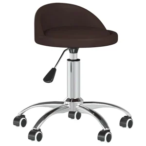 Chaise pivotante de bureau 36 x 38 x 62 cm marron similicuir – vue d’ensemble