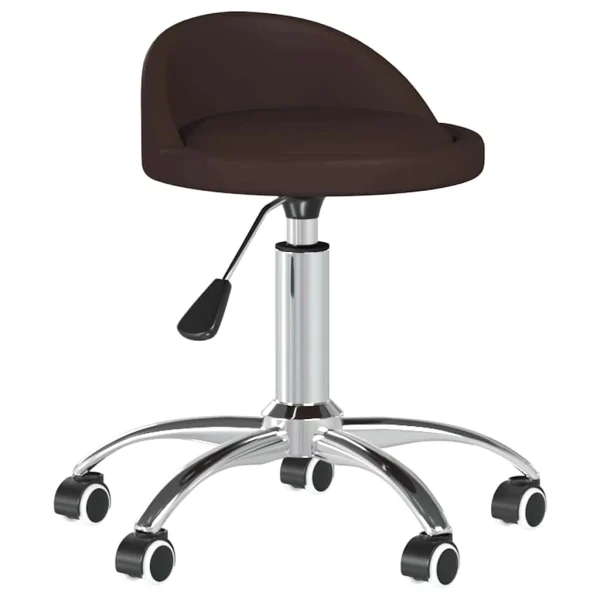 Chaise pivotante de bureau 36 x 38 x 62 cm marron similicuir – vue d’ensemble