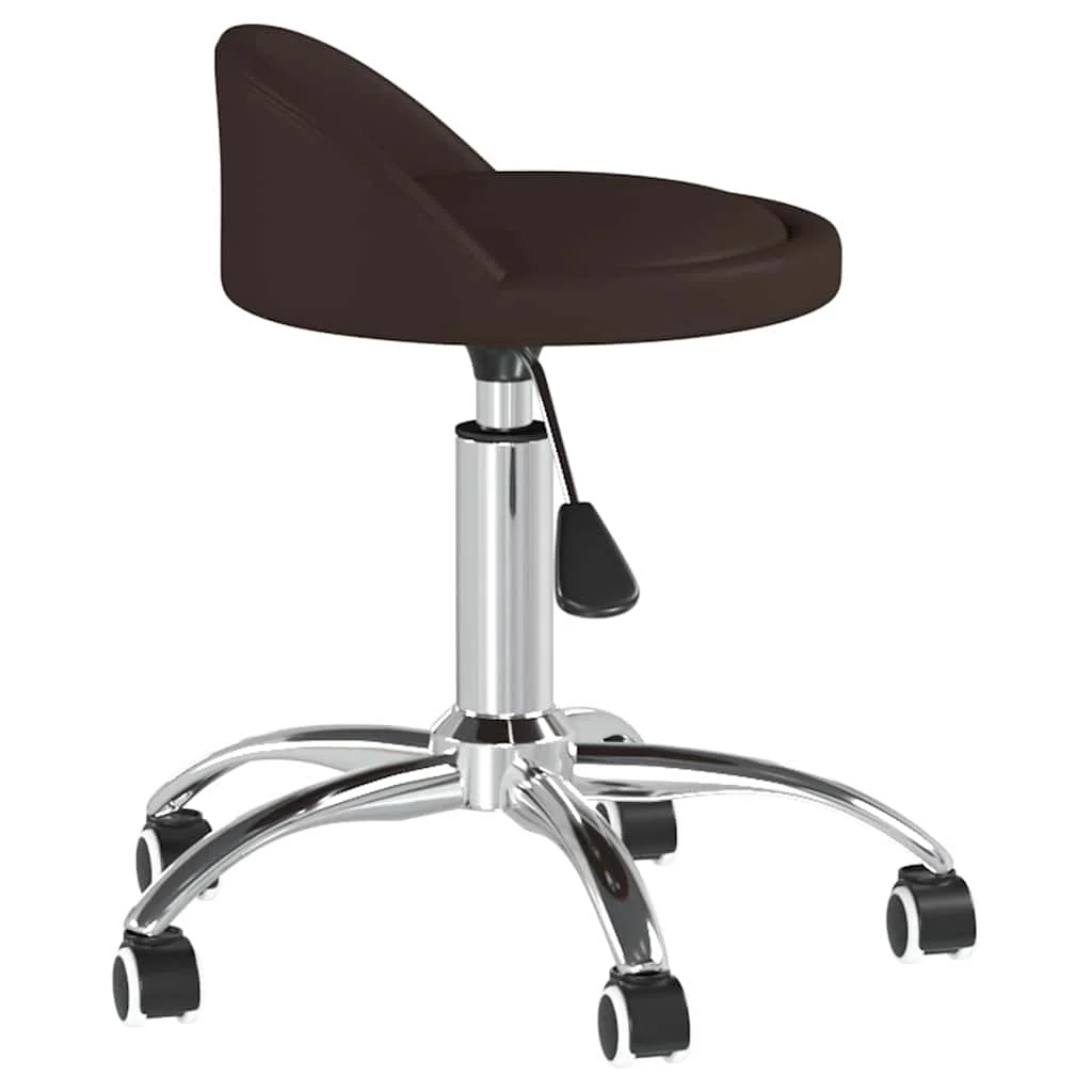 Chaise pivotante de bureau 36 x 38 x 62 cm marron similicuir – vue de côté