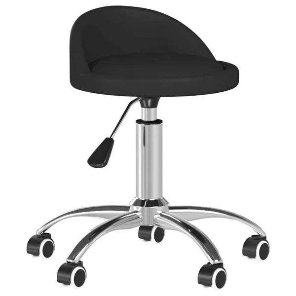 Chaise pivotante de bureau 36 x 38 x 62 cm noir similicuir – vue d’ensemble