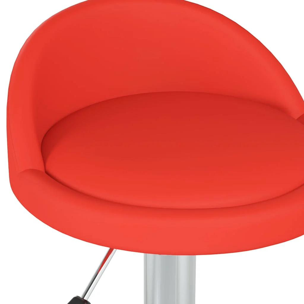 Chaise pivotante de bureau 36 x 38 x 62 cm rouge similicuir – vue en situation