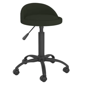 Chaise pivotante de bureau 36 x 38 x 62 cm vert foncé velours – vue d’ensemble