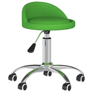 Chaise pivotante de bureau 36 x 38 x 62 cm vert similicuir – vue d’ensemble