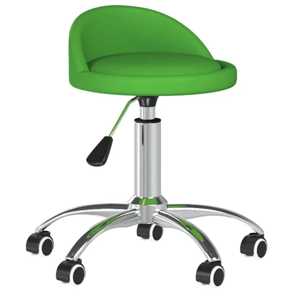 Chaise pivotante de bureau 36 x 38 x 62 cm vert similicuir – vue d’ensemble