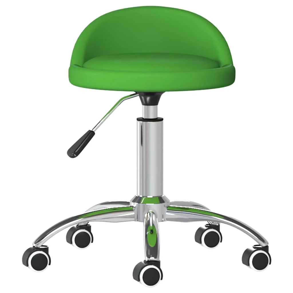 Chaise pivotante de bureau 36 x 38 x 62 cm vert similicuir – vue de face