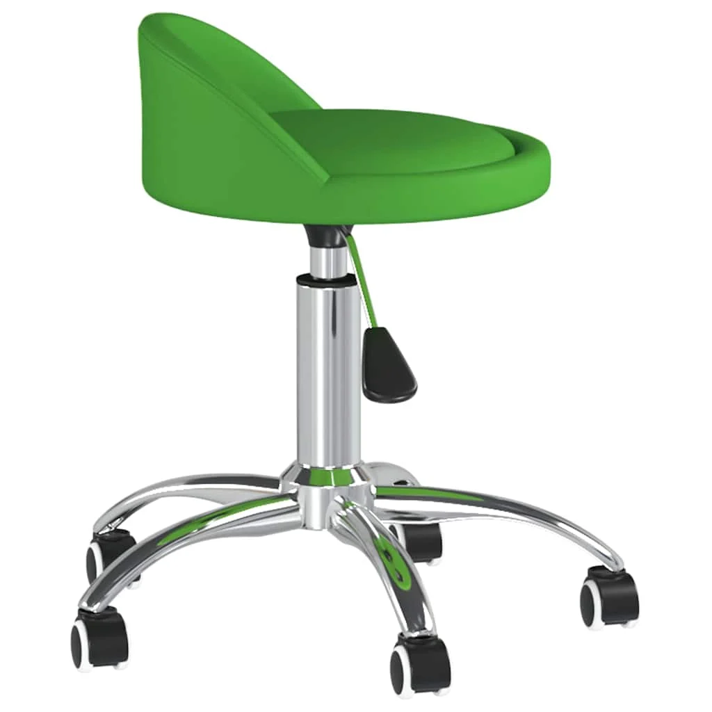 Chaise pivotante de bureau 36 x 38 x 62 cm vert similicuir – vue de côté