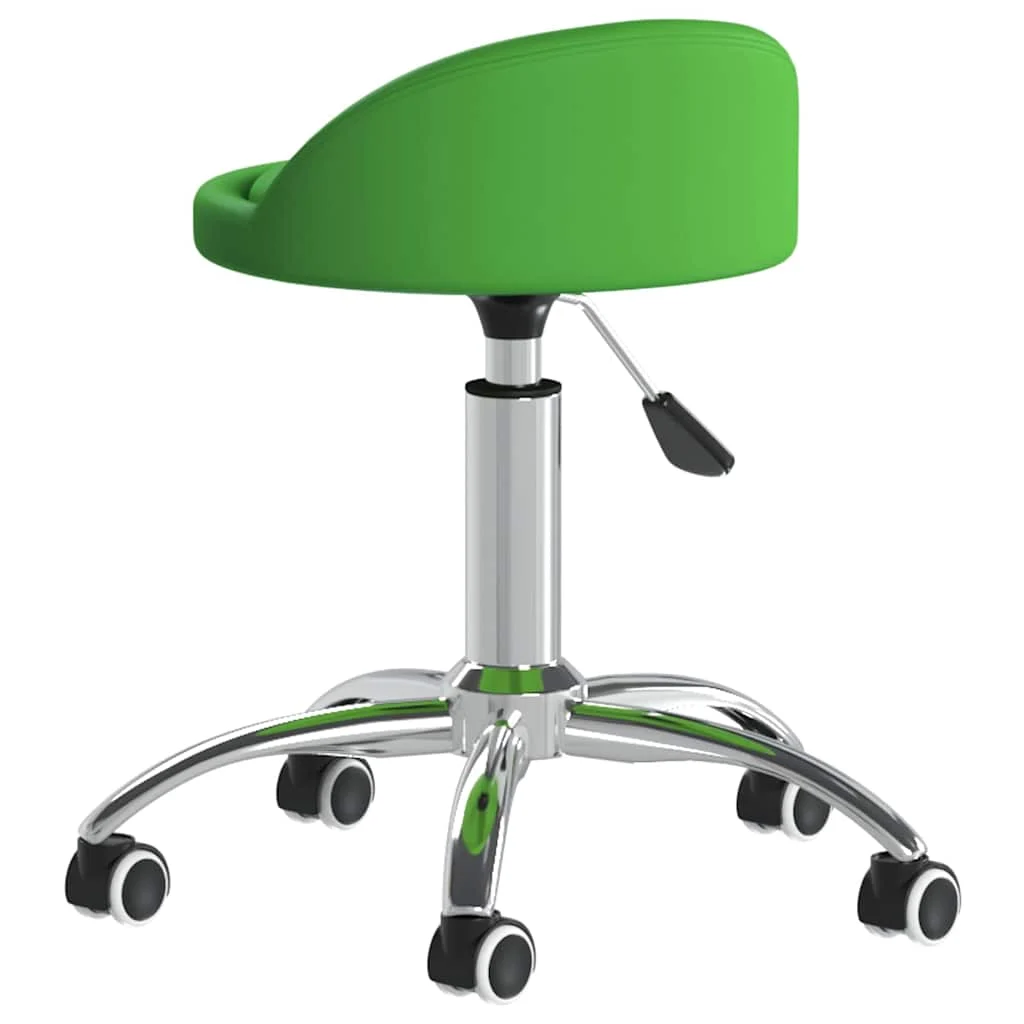 Chaise pivotante de bureau 36 x 38 x 62 cm vert similicuir – vue de détail