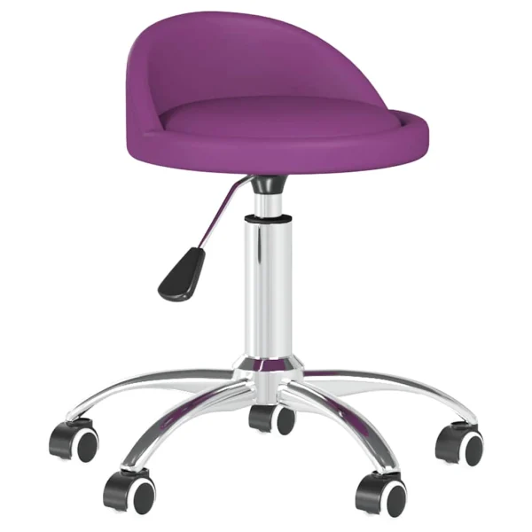 Chaise pivotante de bureau 36 x 38 x 62 cm violet similicuir – vue d’ensemble