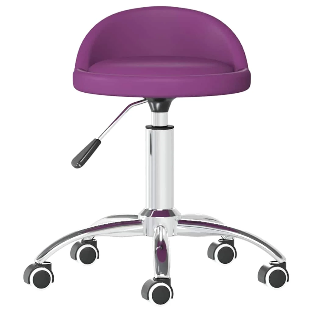 Chaise pivotante de bureau 36 x 38 x 62 cm violet similicuir – vue de face