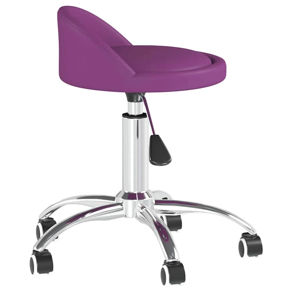 Chaise pivotante de bureau 36 x 38 x 62 cm violet similicuir – vue de côté