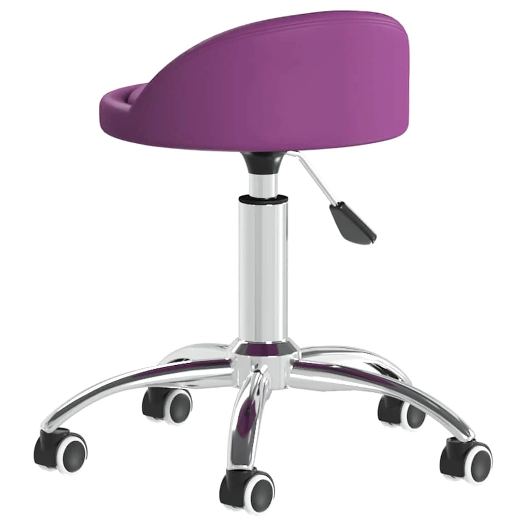 Chaise pivotante de bureau 36 x 38 x 62 cm violet similicuir – vue de détail