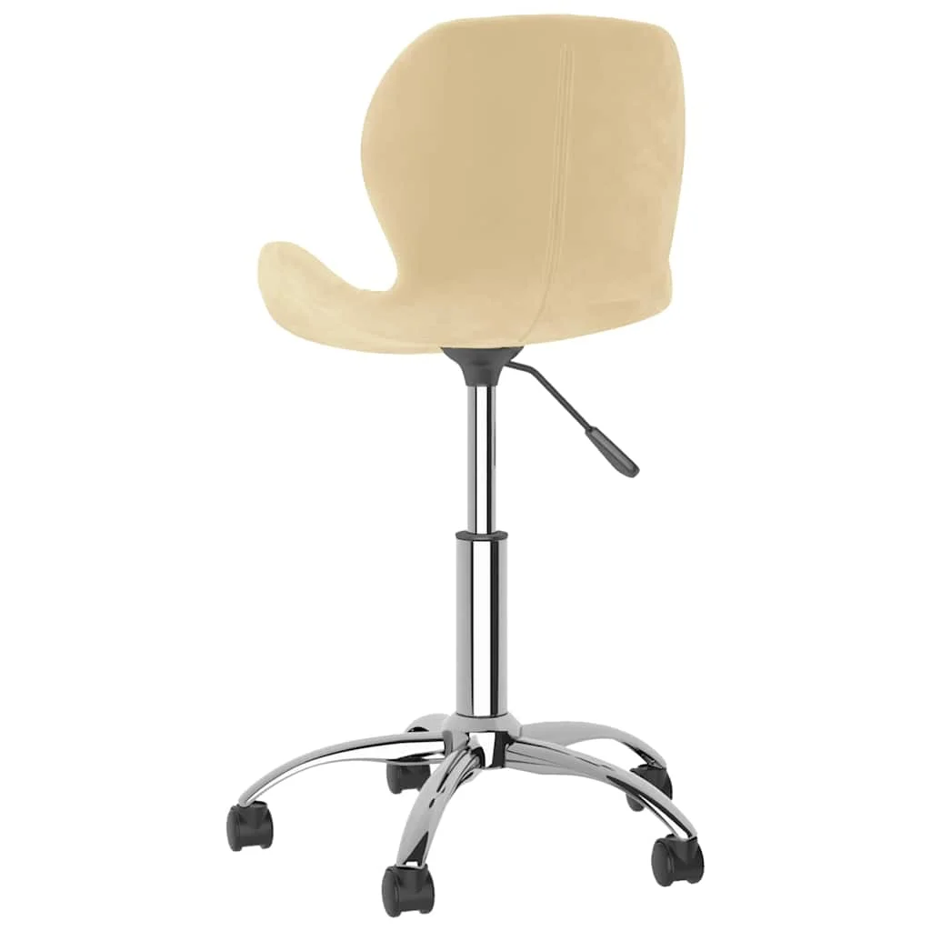Chaise pivotante de bureau 39 x 51 x 83,5 cm crème velours – vue en situation