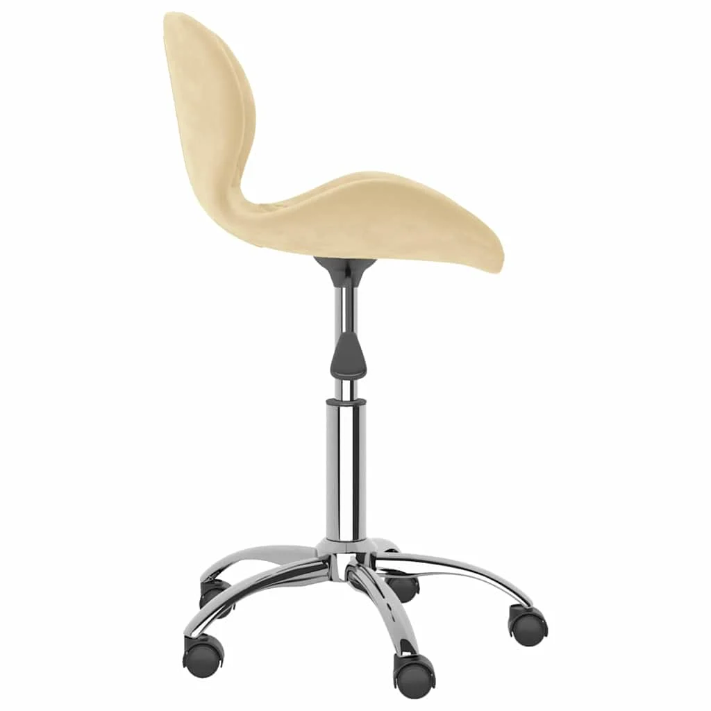 Chaise pivotante de bureau 39 x 51 x 83,5 cm crème velours – vue de détail