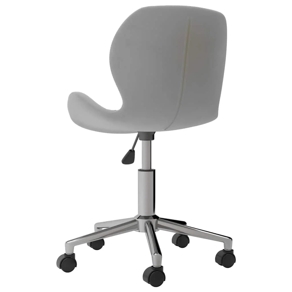 Chaise pivotante de bureau 39 x 51 x 83,5 cm gris clair velours – vue en situation