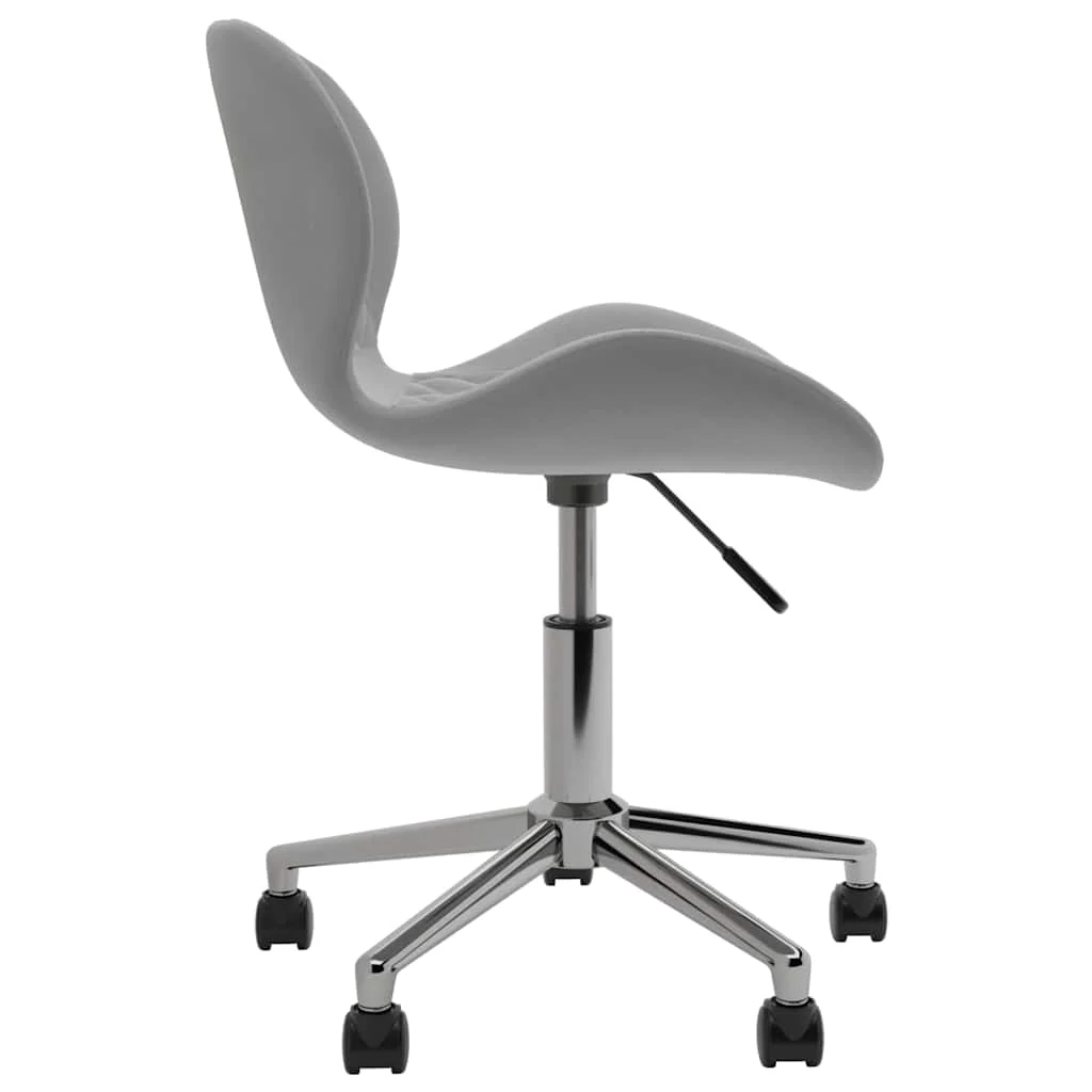 Chaise pivotante de bureau 39 x 51 x 83,5 cm gris clair velours – vue de détail