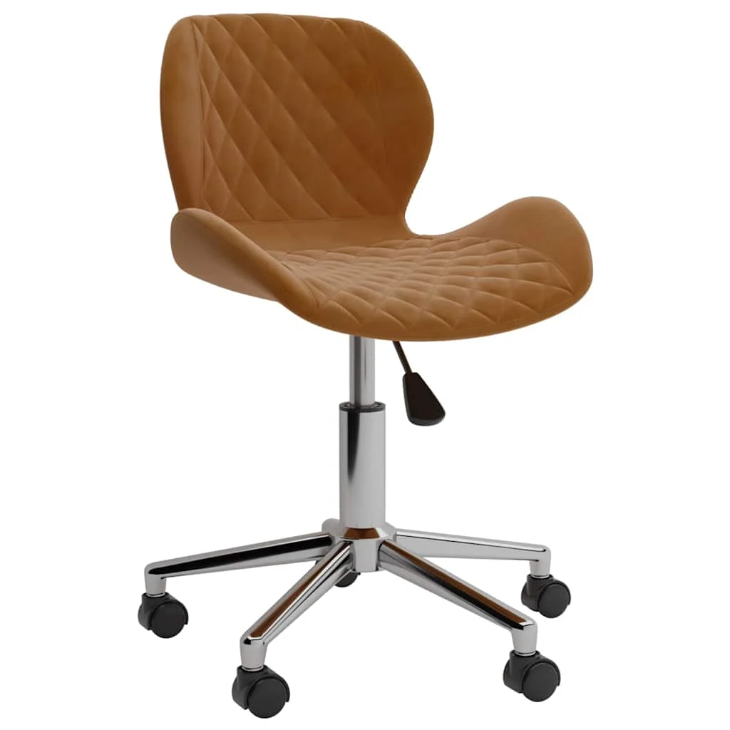 Chaise pivotante de bureau 39 x 51 x 83,5 cm marron velours – modèle 2 – vue de face