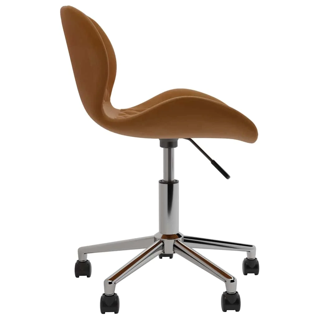Chaise pivotante de bureau 39 x 51 x 83,5 cm marron velours – modèle 2 – vue de détail