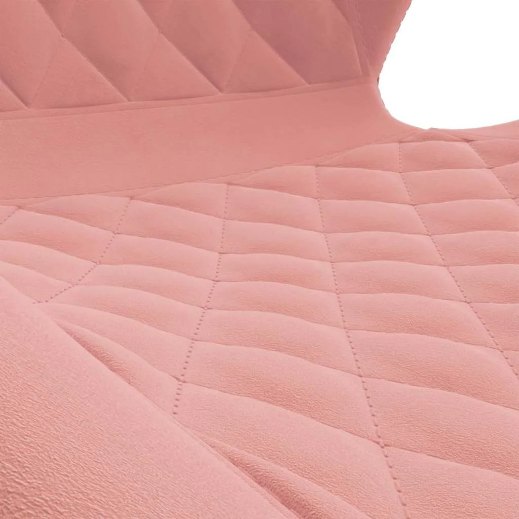 Chaise pivotante de bureau 39 x 51 x 83,5 cm rose velours – vue de dessus