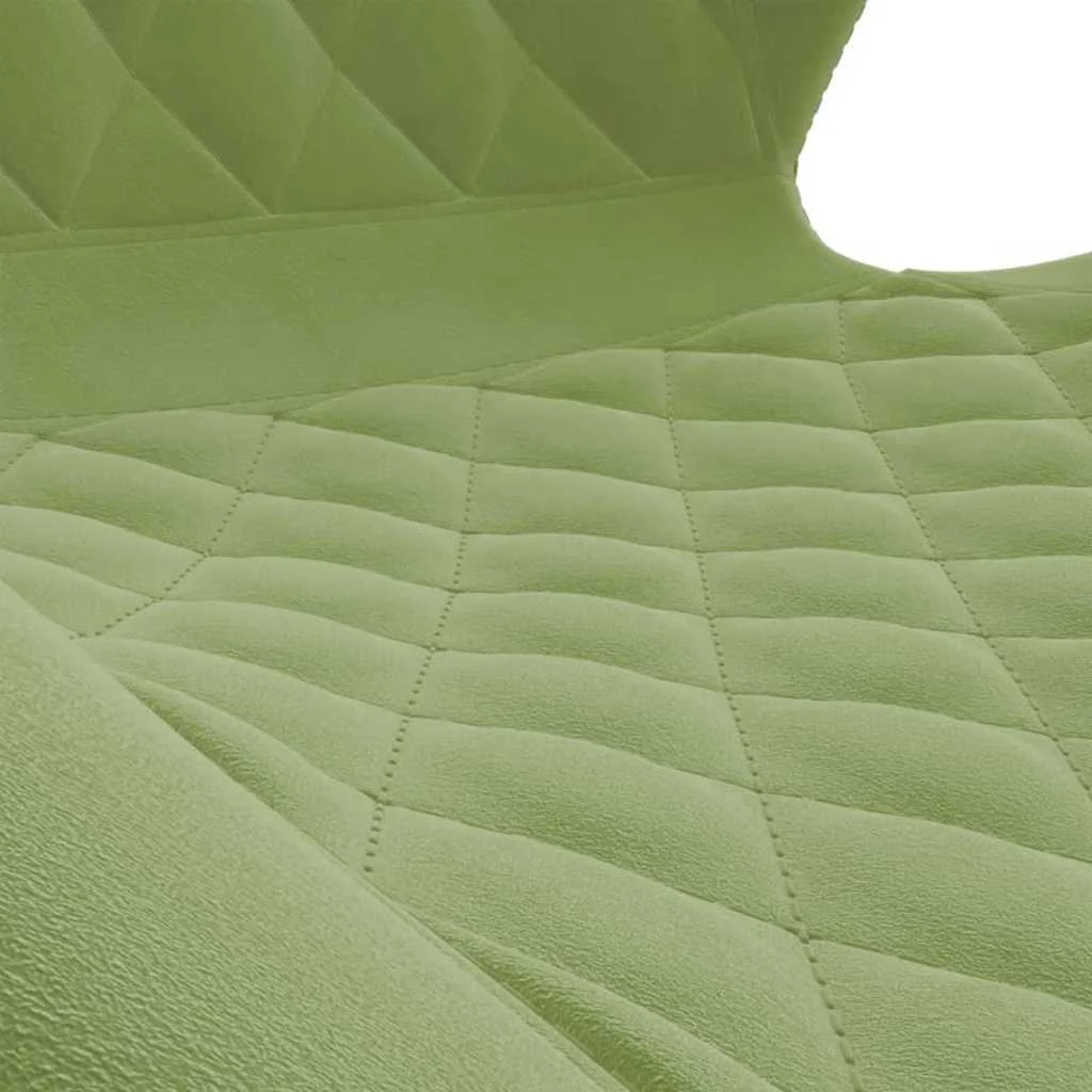 Chaise pivotante de bureau 39 x 51 x 83,5 cm vert clair velours – vue de dessus