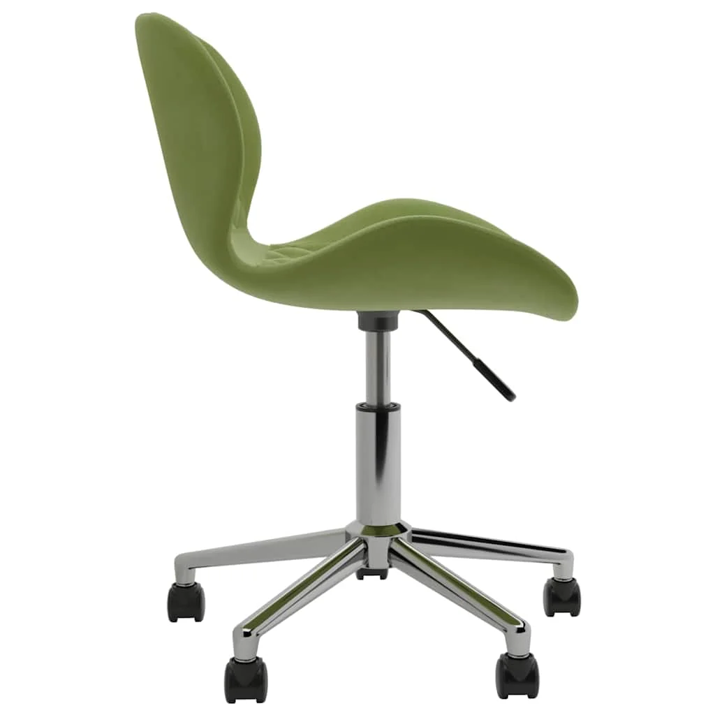 Chaise pivotante de bureau 39 x 51 x 83,5 cm vert clair velours – vue de détail