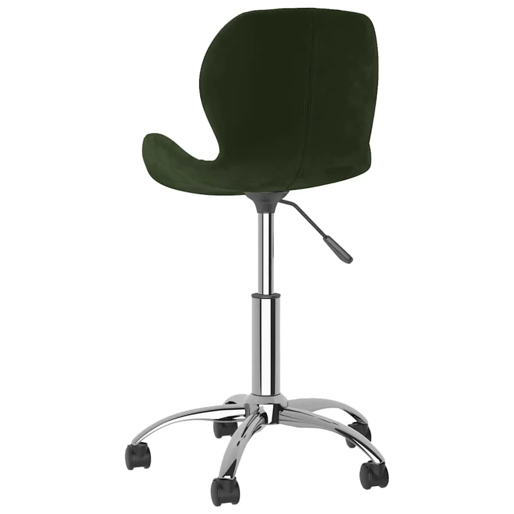 Chaise pivotante de bureau 39 x 51 x 83,5 cm vert foncé velours – vue en situation